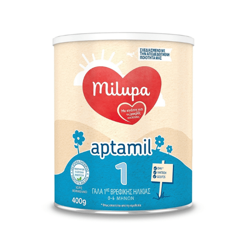 Milupa | aptamil 1 &gamma;ά&lambda;&alpha; 1&eta;&sigmaf; &beta;&rho;&epsilon;&phi;&iota;&kappa;ή&sigmaf; &eta;&lambda;&iota;&kappa;ί&alpha;&sigmaf; 0-6 &mu;&eta;&nu;ώ&nu; | 400gr, , medium-null