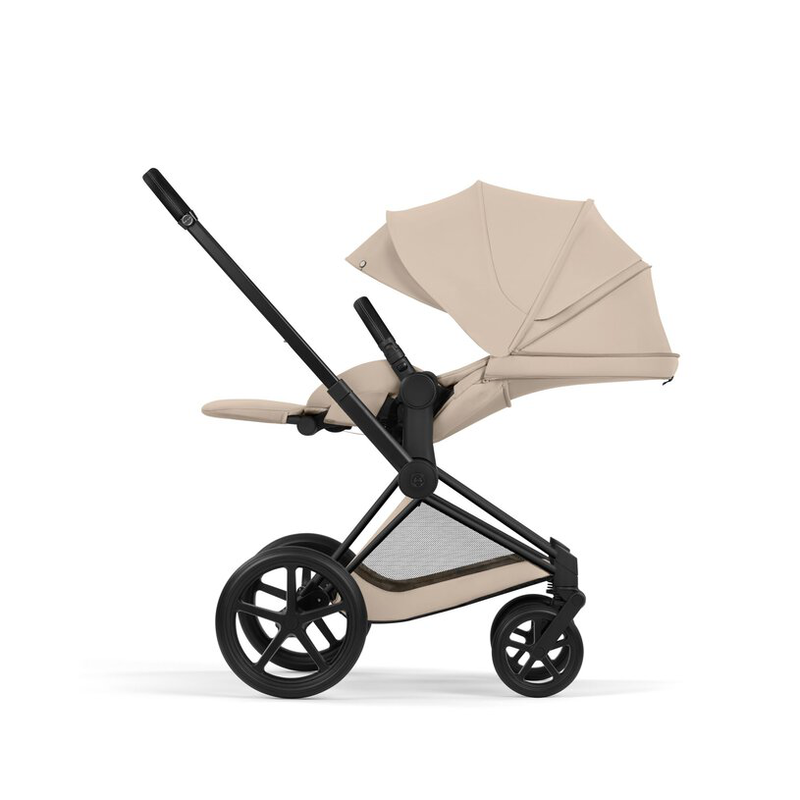 Cybex priam5 comfort + fold carrycot - matt black_cozy beige, , medium-null