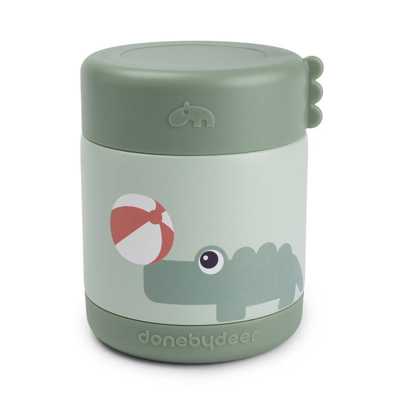 Done by deer thermo food jar 300ml playground - green, , medium-null
