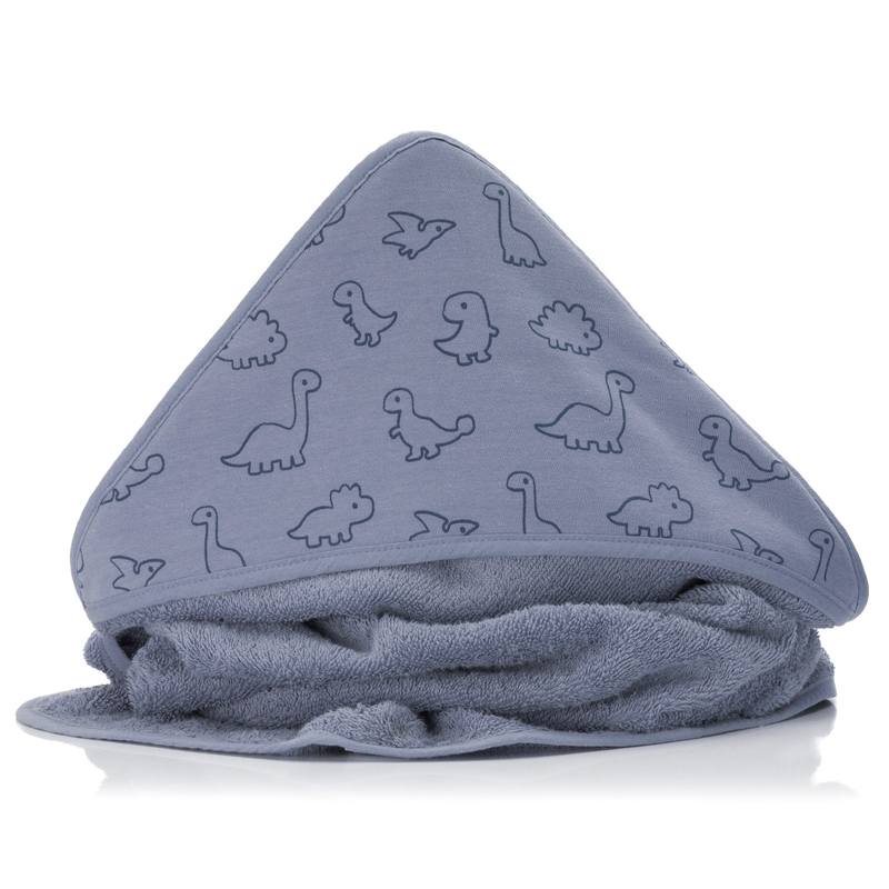 Fillikid hooded towel 75x75cm - dino blue, , medium-null