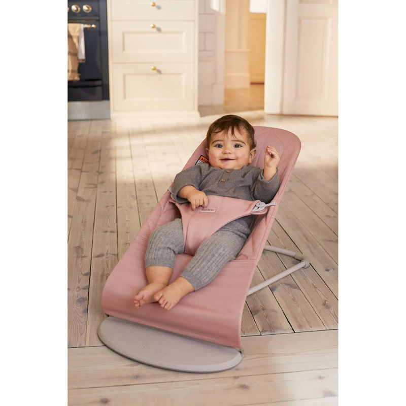 Babybjorn bouncer - bliss woven dusty pink, , medium-null