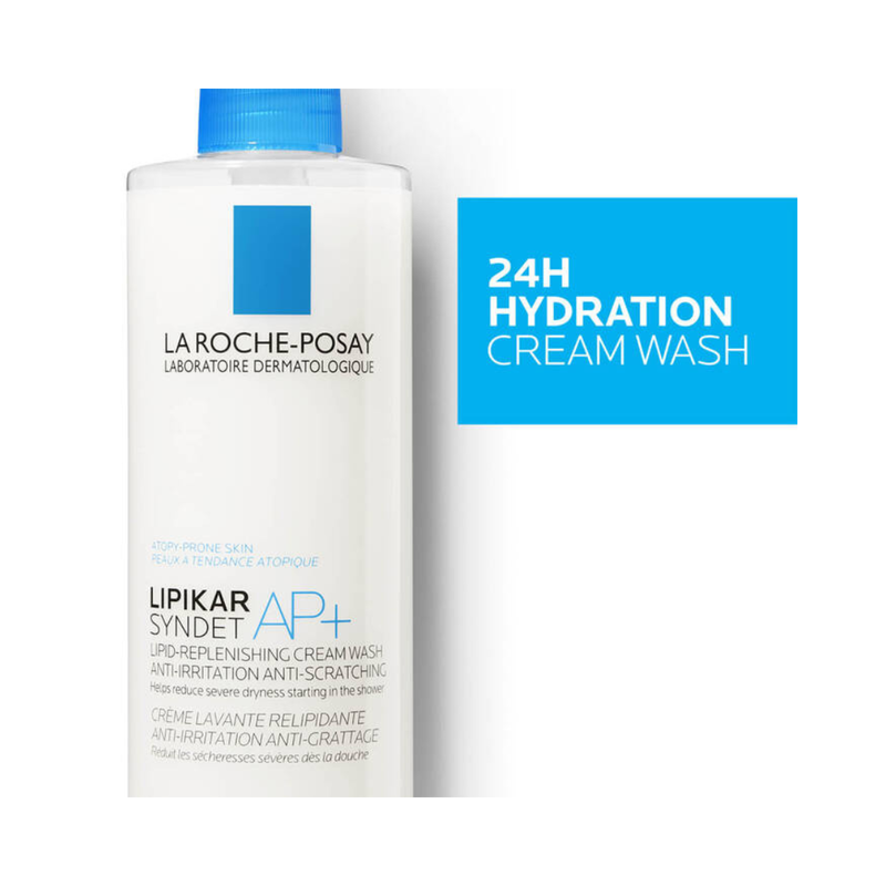 La roche-posay baby lipikar syndet ap+ cream wash 400ml, , medium-null