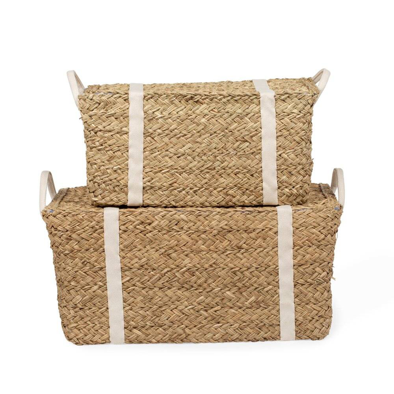 Childhome toy box rattan set of 2 - yellow, , medium-null