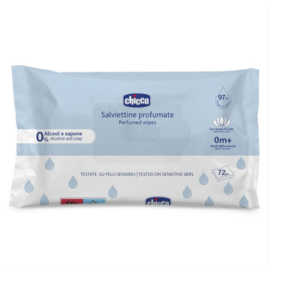 Chicco baby wipes with 97 water without lid 72pcs l50-12050-10, , medium