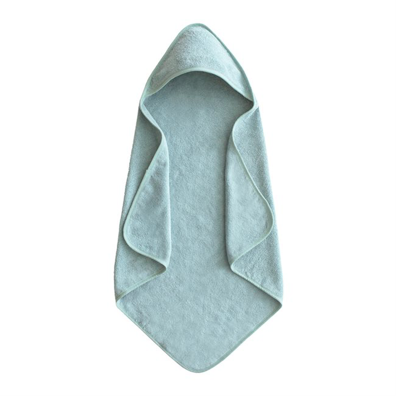 Mushie hooded towel sea mist, , medium-null