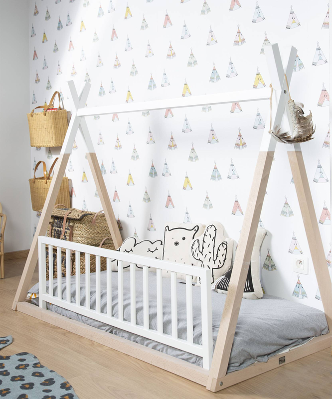 Childhome bed rail beech/mdf 120cm - white, , medium-null