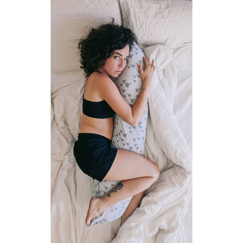 Simply good pregnancy pillow - grey hedgehogs, , medium-null