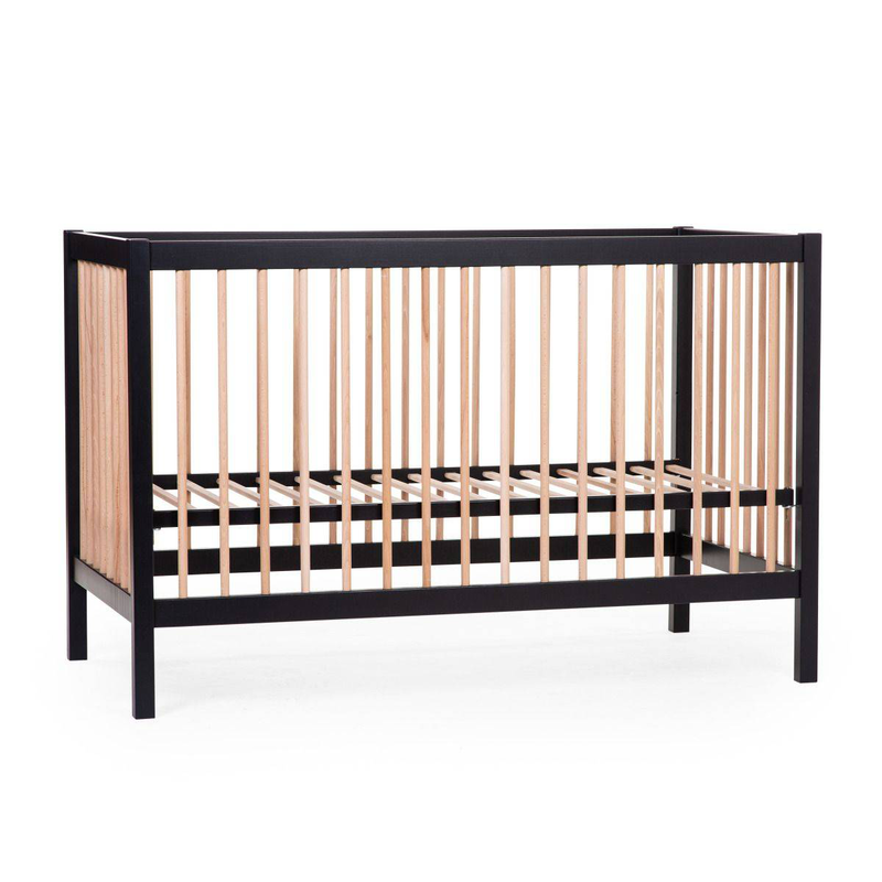 Childhome bed cot 97 60x120 - black/natural, , medium-null