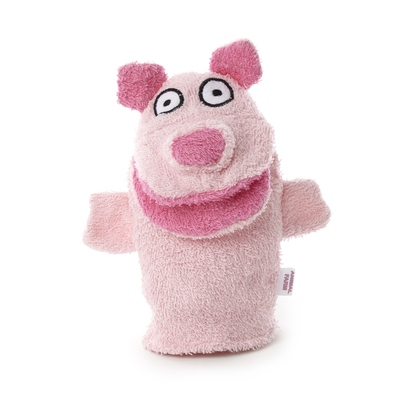 Isabelle laurier cotton bath mitt pig, , medium