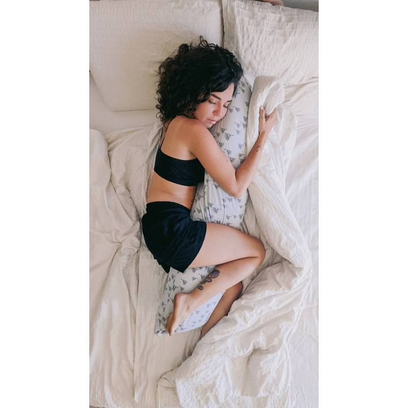 Simply good pregnancy pillow - grey hedgehogs, , medium-null