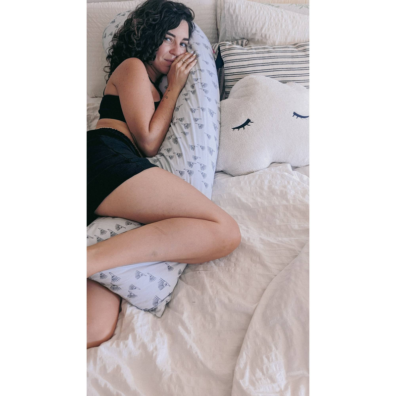 Simply good pregnancy pillow - grey hedgehogs, , medium-null