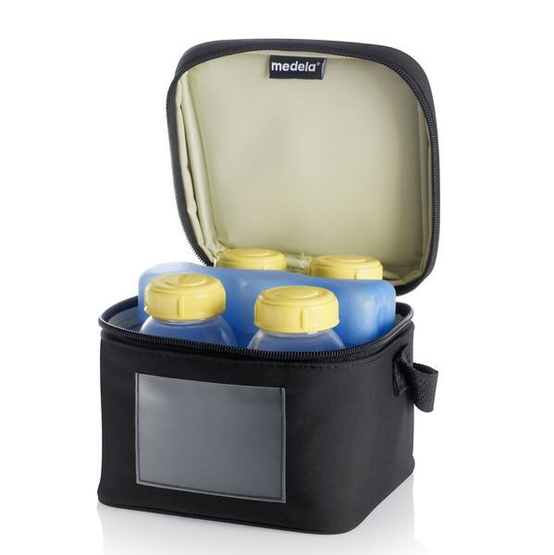 Medela - cooler bag with 4 breastmilk bottles 150 ml and cooling el, , medium-null