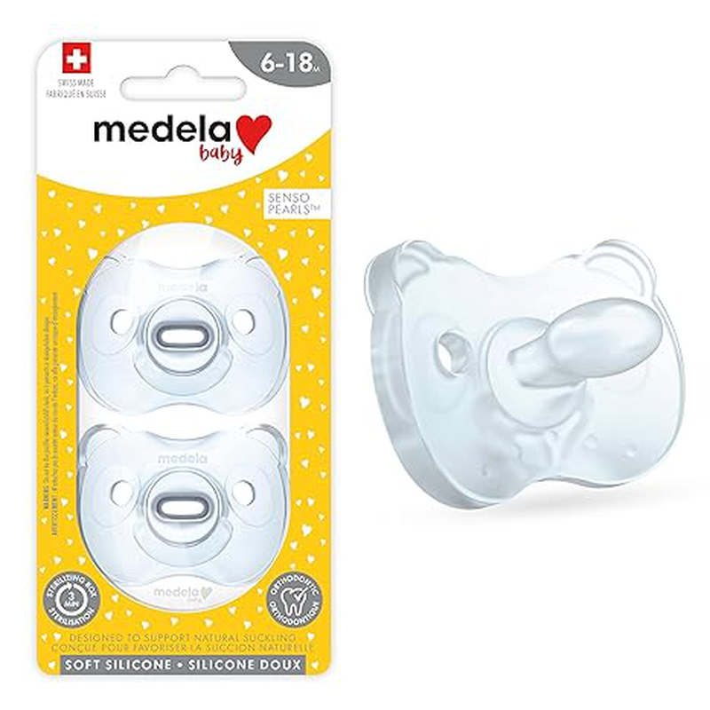 Medela silicone pacifier boy 6-18m x 2pcs, , medium-null