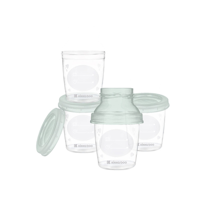 Kikka boo breast milk storage containers with adaptor mint, , medium