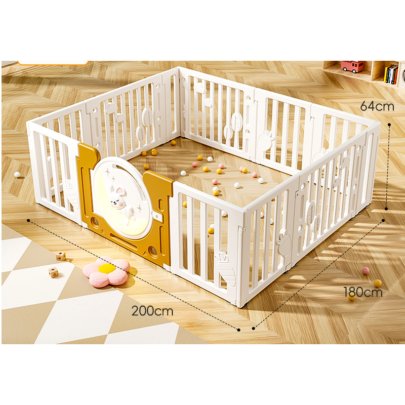 Folding playpen fence 200x180cm, , medium-null