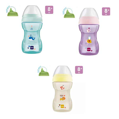 Mam fun to drink cup &pi;&omicron;&tau;&eta;&rho;ά&kappa;&iota; &mu;&epsilon;&tau;ά&beta;&alpha;&sigma;&eta;&sigmaf; 8m+ 270ml green, Green, medium