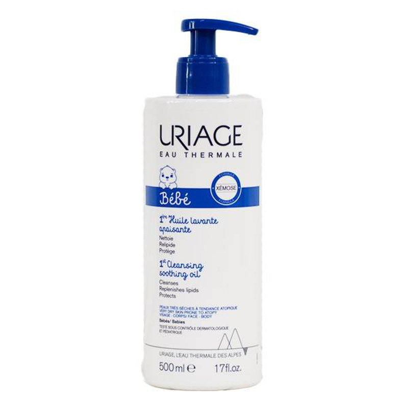 Uriage bebe xemose 1st cleansing soothing oil 500ml, , medium-null