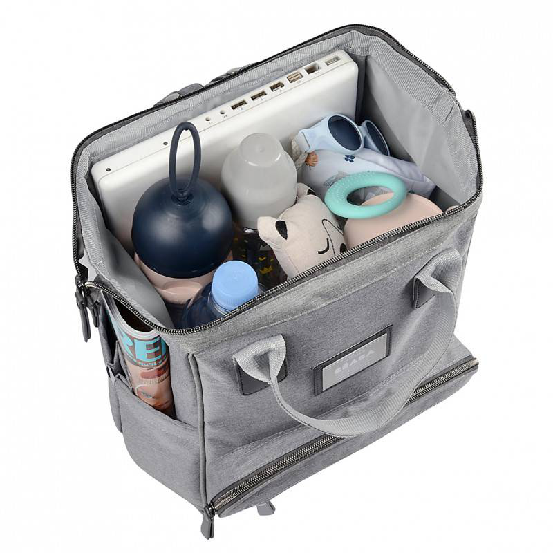 Beaba bag wellington backpack - heather grey, , medium-null