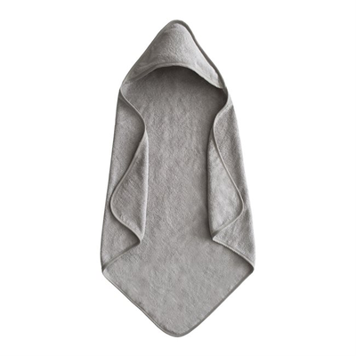 Mushie hooded towel gray, , medium