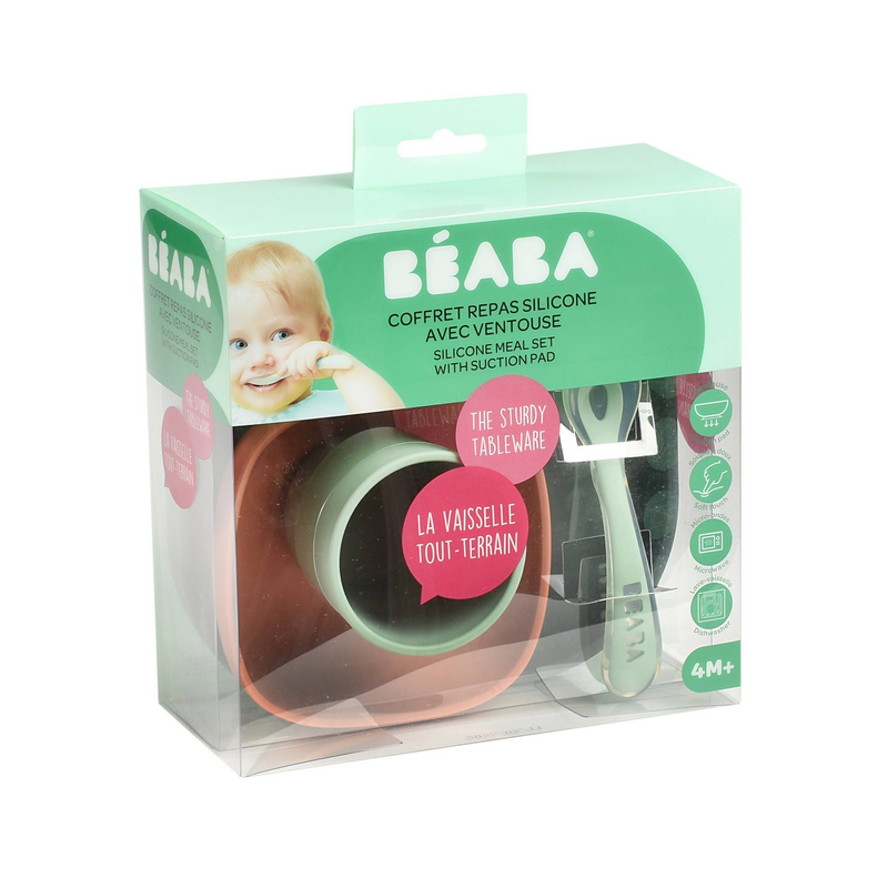 Beaba silicone meal set 4pcs - mineral s, , medium-null