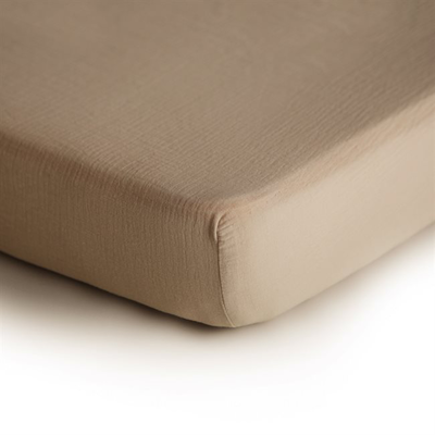 Mushie crib sheet medium natural, , medium