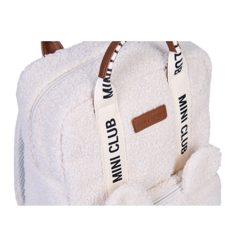 Childhome kids backpack mini club signature - teddy off/white, , medium-null