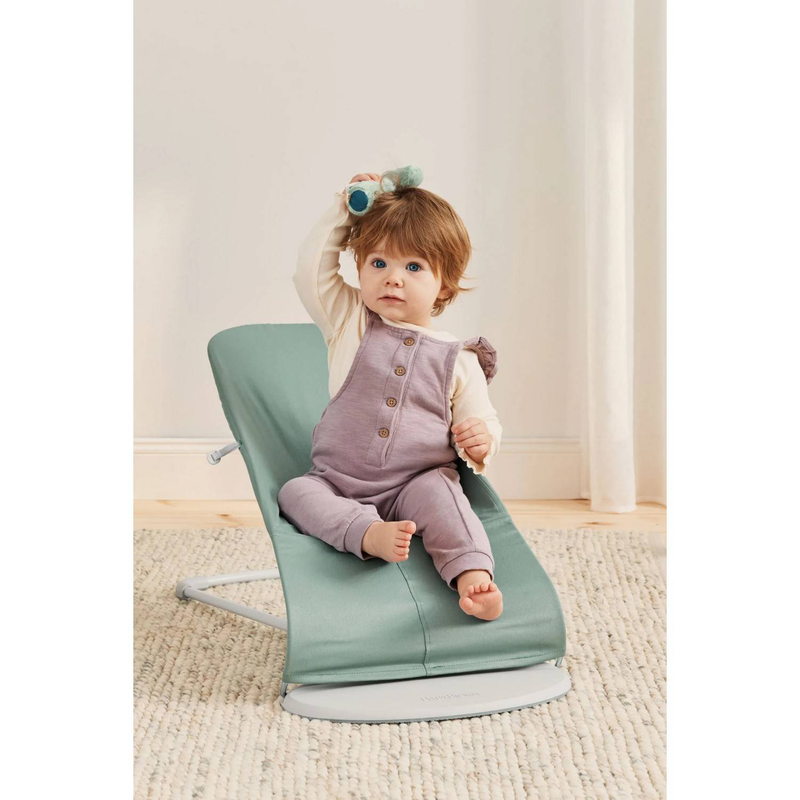 Babybjorn bouncer - woven jersey light sage/grey, , medium-null