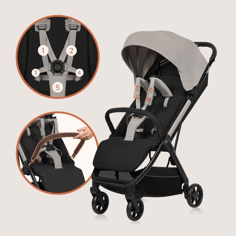 Julie Air beige sand stroller, , medium-null
