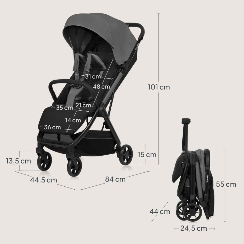 Julie Air grey stone stroller, , medium-null