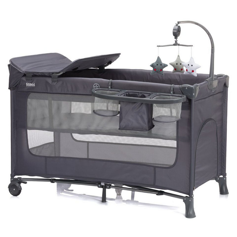 Fillikid travel cot capri - dark grey, , medium-null