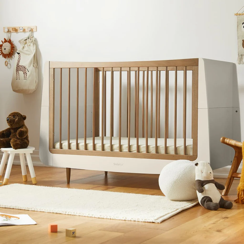 Snuzkot skandi cot bed cashmere - walnut, , medium-null