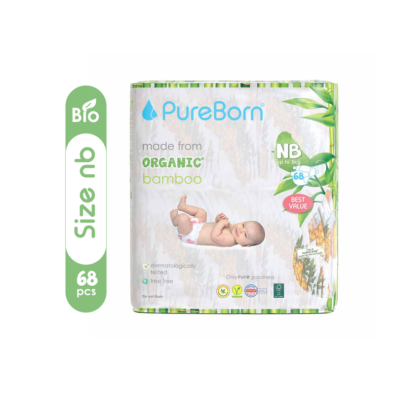 Pureborn nappies size nb-null
