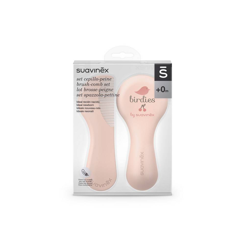 Suavinex brush & comb - pink, , medium-null