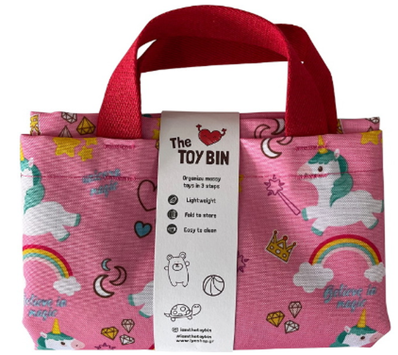 Toy bin organize toys bag unicorn-null