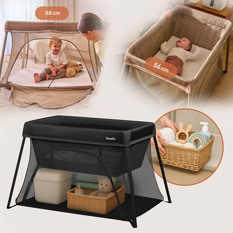 Alice black travel crib 3 in 1, , medium-null
