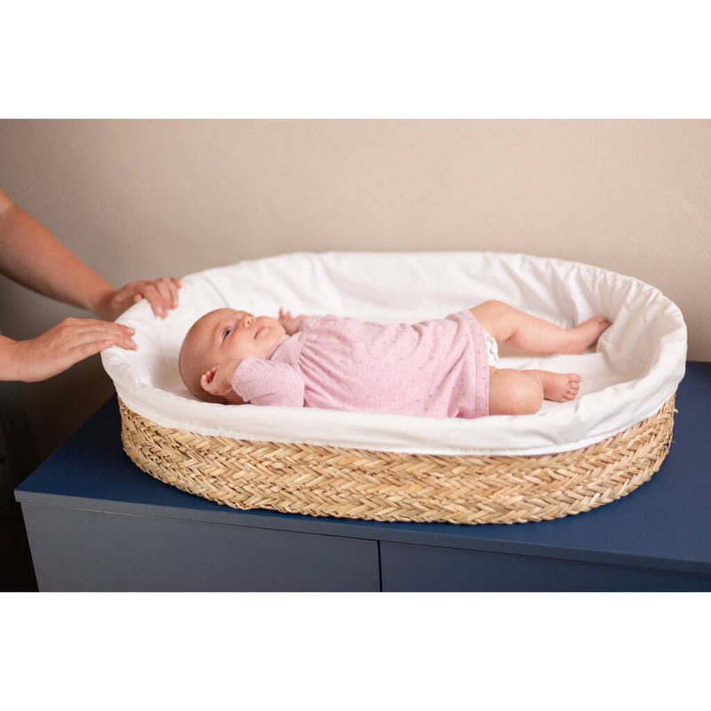 Childhome changing basket natural+mattress 70x50 - seagrass, , medium-null