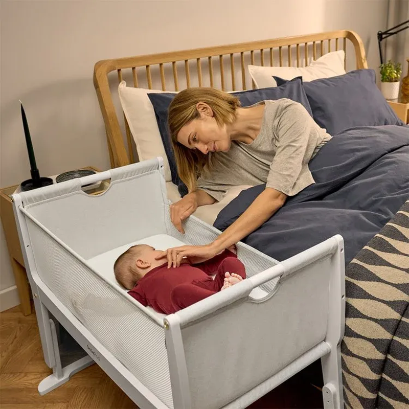 Snuzpod studio bedside crib - paris white, , medium-null