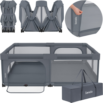 Florence easy fold grey graphite playpen 150*180cm, Grey, medium