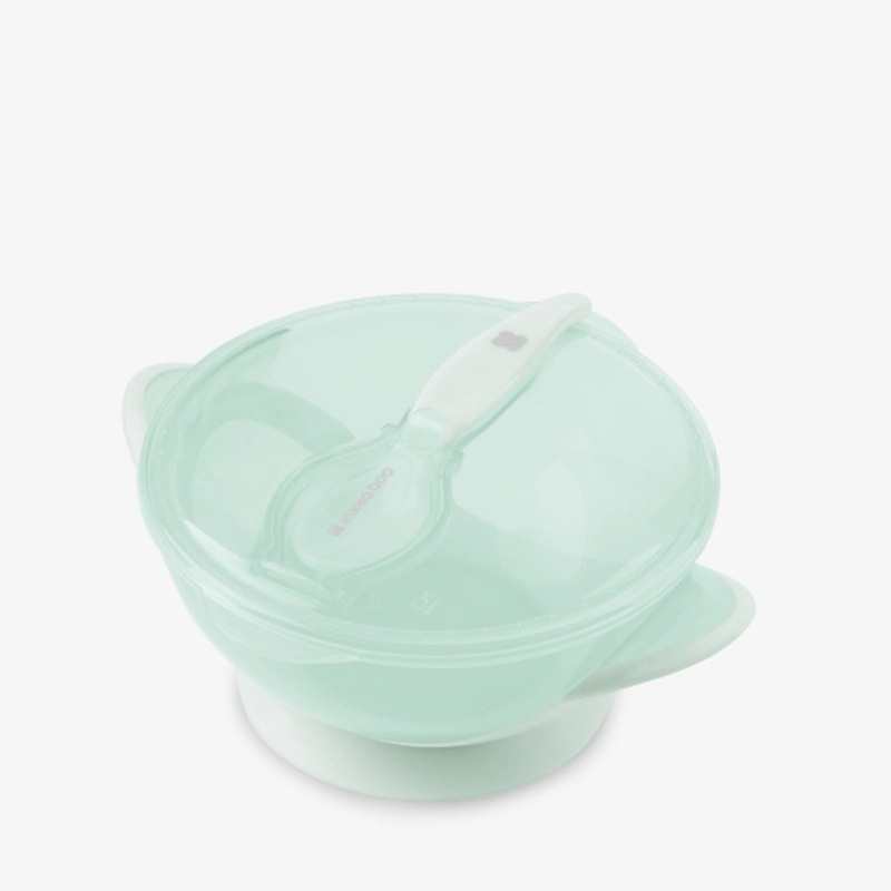 Kikka boo bowl with spoon feedy mint, , medium-null