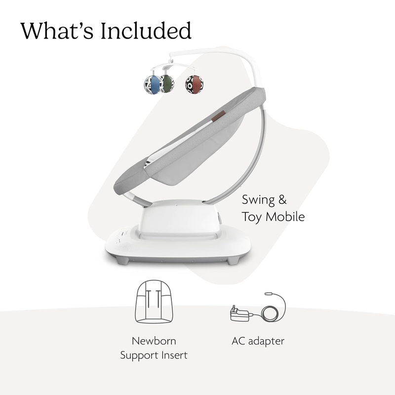 Uppababy mamaroo smart swing - grey melange, , medium-null