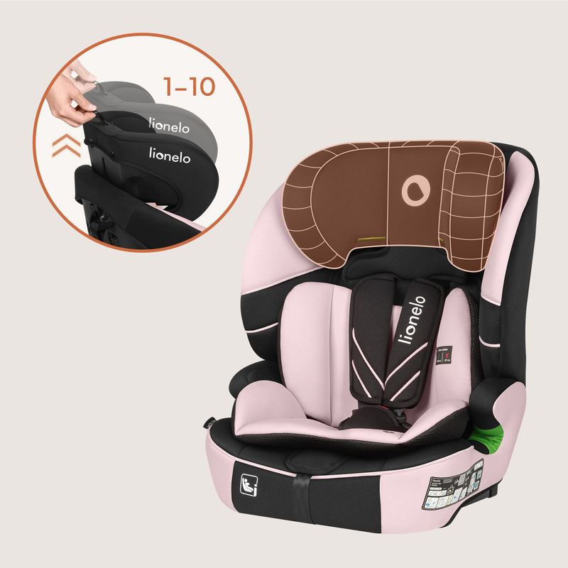 Levi fix isofix i-size 76-150cm pink baby car seat-null