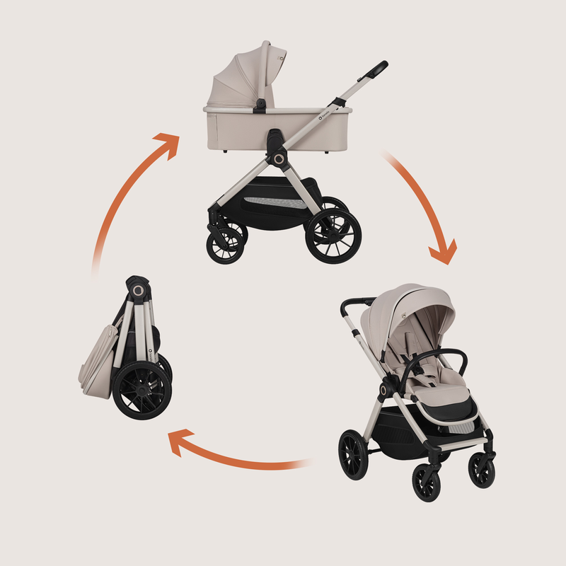Layla 2 in 1 beige sand stroller, , medium-null