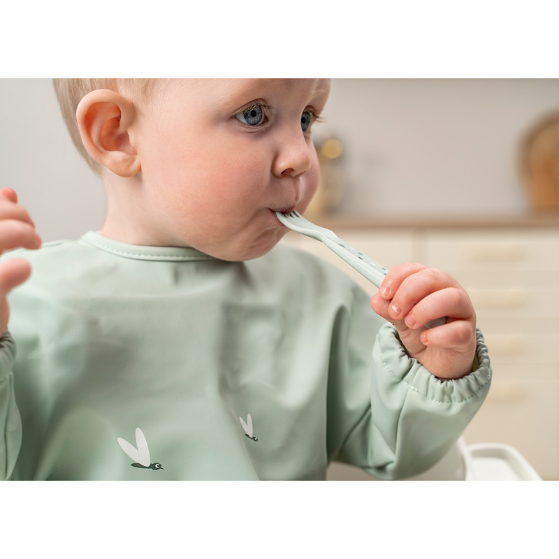 Done by deer sleeved pocket bib croco - green, , medium-null