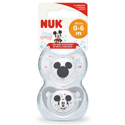 Nuk star silicone soother s1 star disney 0-6m 2pcs, , medium