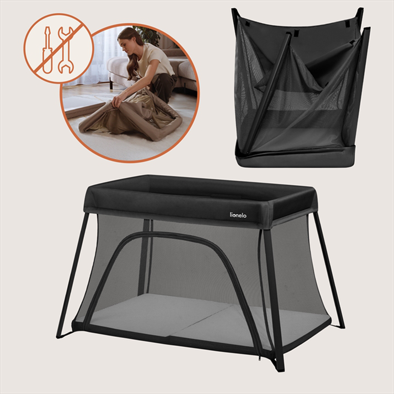 Alice black travel crib 3 in 1, , medium-null
