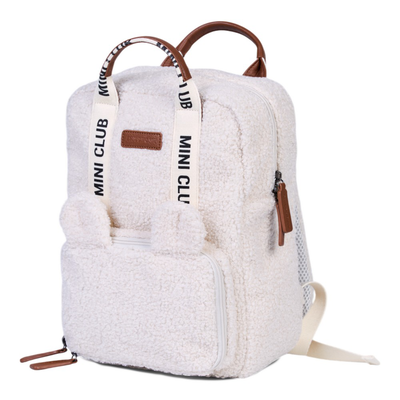 Childhome kids backpack mini club signature - teddy off/white, , medium