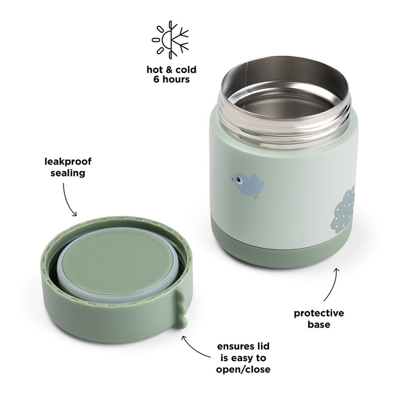 Done by deer thermo food jar 300ml playground - green, , medium-null