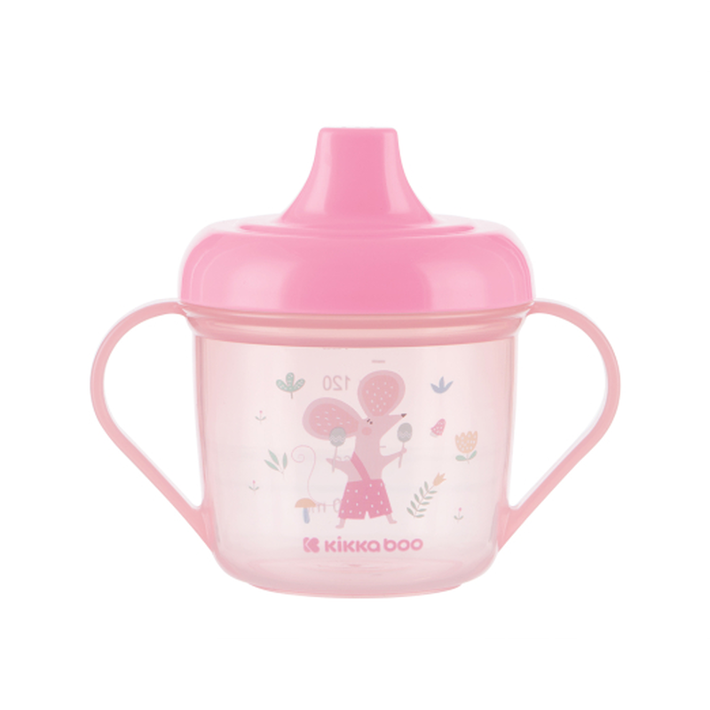 Kikka boo pp cup with spout 150ml forest party pink, , medium-null