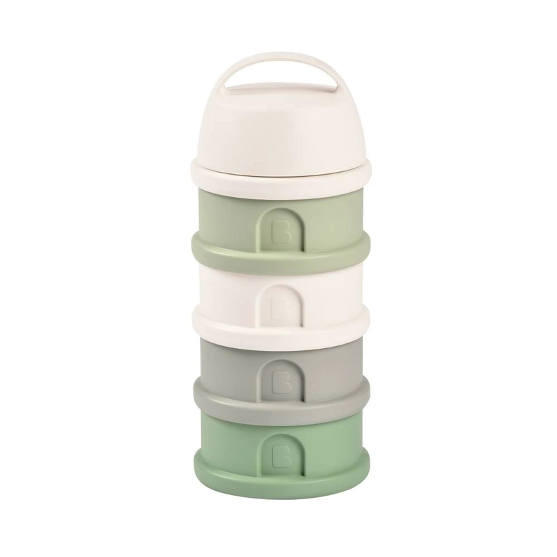 Beaba milk container 4 compartments - cotton/sagegreen, , medium-null