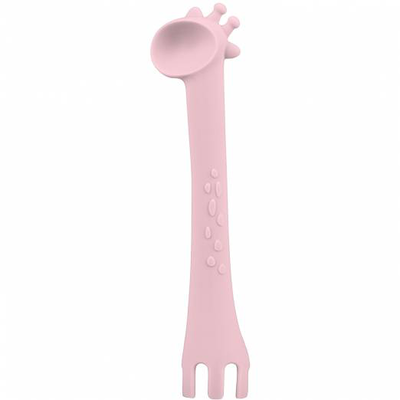 Kikka boo silicone spoon giraffe pink, , medium